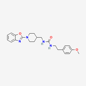 molecular formula C23H28N4O3 B2947600 1-((1-(Benzo[d]oxazol-2-yl)piperidin-4-yl)methyl)-3-(4-methoxyphenethyl)urea CAS No. 1796969-53-3