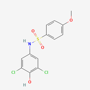 molecular formula C13H11Cl2NO4S B2947642 N-(3,5-dichloro-4-hydroxyphenyl)-4-methoxybenzenesulfonamide CAS No. 321577-31-5