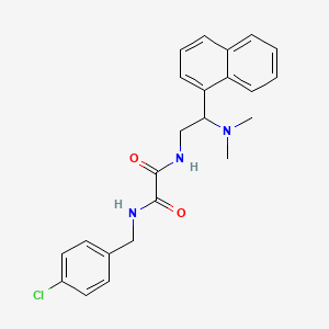 molecular formula C23H24ClN3O2 B2947652 N'-[(4-chlorophenyl)methyl]-N-[2-(dimethylamino)-2-(naphthalen-1-yl)ethyl]ethanediamide CAS No. 941871-71-2