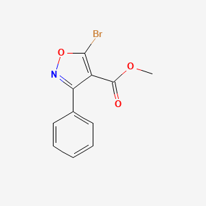 molecular formula C11H8BrNO3 B2947655 Methyl 5-bromo-3-phenyl-1,2-oxazole-4-carboxylate CAS No. 2090144-38-8