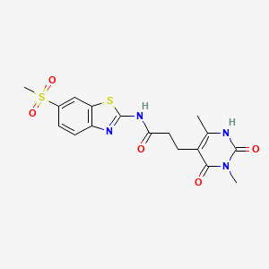 3-(3,6-dimethyl-2,4-dioxo-1,2,3,4-tetrahydropyrimidin-5-yl)-N-(6-(methylsulfonyl)benzo[d]thiazol-2-yl)propanamide