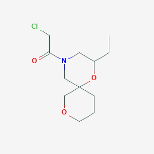 molecular formula C12H20ClNO3 B2947780 2-Chloro-1-(2-ethyl-1,8-dioxa-4-azaspiro[5.5]undecan-4-yl)ethanone CAS No. 2411193-00-3