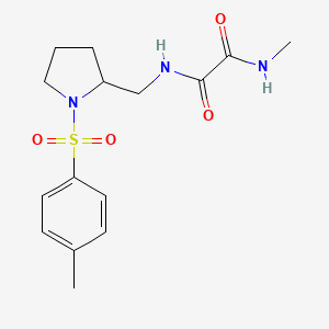 molecular formula C15H21N3O4S B2947782 N1-methyl-N2-((1-tosylpyrrolidin-2-yl)methyl)oxalamide CAS No. 896276-00-9
