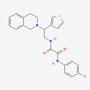 N1-(2-(3,4-dihydroisoquinolin-2(1H)-yl)-2-(thiophen-3-yl)ethyl)-N2-(4-fluorophenyl)oxalamide
