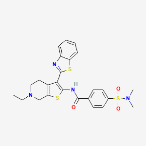 N-(3-(benzo[d]thiazol-2-yl)-6-ethyl-4,5,6,7-tetrahydrothieno[2,3-c]pyridin-2-yl)-4-(N,N-dimethylsulfamoyl)benzamide
