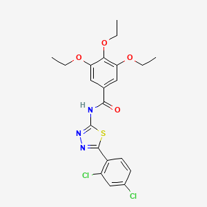 molecular formula C21H21Cl2N3O4S B2947806 N-[5-(2,4-dichlorophenyl)-1,3,4-thiadiazol-2-yl]-3,4,5-triethoxybenzamide CAS No. 392243-88-8