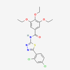N-[5-(2,4-dichlorophenyl)-1,3,4-thiadiazol-2-yl]-3,4,5-triethoxybenzamide