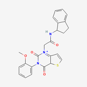 molecular formula C24H21N3O4S B2947809 N-(2,3-dihydro-1H-inden-1-yl)-2-[3-(2-methoxyphenyl)-2,4-dioxo-1H,2H,3H,4H-thieno[3,2-d]pyrimidin-1-yl]acetamide CAS No. 1260926-48-4