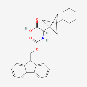 2-(3-Cyclohexyl-1-bicyclo[1.1.1]pentanyl)-2-(9H-fluoren-9-ylmethoxycarbonylamino)acetic acid