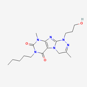 1-(3-Hydroxypropyl)-3,9-dimethyl-7-pentyl-4H-purino[8,7-c][1,2,4]triazine-6,8-dione