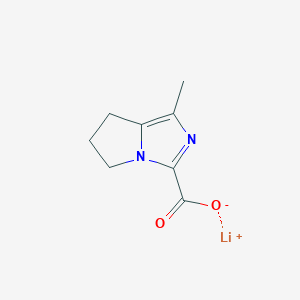 molecular formula C8H9LiN2O2 B2947829 Lithium;1-methyl-6,7-dihydro-5H-pyrrolo[1,2-c]imidazole-3-carboxylate CAS No. 2411242-10-7
