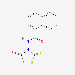 molecular formula C14H10N2O2S2 B2947858 N-(4-oxo-2-sulfanylidene-1,3-thiazolidin-3-yl)naphthalene-1-carboxamide CAS No. 315684-11-8