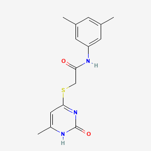 molecular formula C15H17N3O2S B2947859 N-(3,5-dimethylphenyl)-2-[(6-methyl-2-oxo-1,2-dihydropyrimidin-4-yl)sulfanyl]acetamide CAS No. 905690-66-6