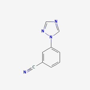 molecular formula C9H6N4 B2947907 3-(1,2,4-triazol-1-yl)benzonitrile CAS No. 25699-88-1