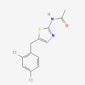 molecular formula C12H10Cl2N2OS B2947914 N-{5-[(2,4-dichlorophenyl)methyl]-1,3-thiazol-2-yl}acetamide CAS No. 314258-13-4