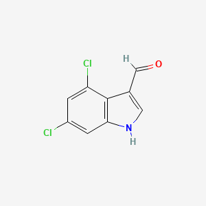molecular formula C9H5Cl2NO B2947926 4,6-dichloro-1H-indole-3-carbaldehyde CAS No. 115666-33-6