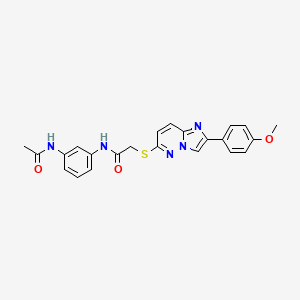 molecular formula C23H21N5O3S B2947932 N-(3-acetamidophenyl)-2-((2-(4-methoxyphenyl)imidazo[1,2-b]pyridazin-6-yl)thio)acetamide CAS No. 896287-86-8