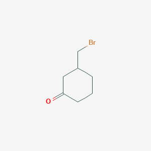 molecular formula C7H11BrO B2947957 3-(Bromomethyl)cyclohexan-1-one CAS No. 168278-83-9