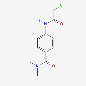 molecular formula C11H13ClN2O2 B2947997 4-[(chloroacetyl)amino]-N,N-dimethylbenzamide CAS No. 747411-56-9