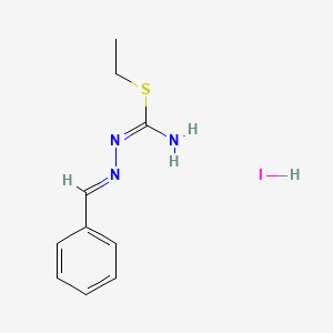 molecular formula C10H14IN3S B2948008 {[Amino(ethylsulfanyl)methylidene]amino}(phenylmethylidene)amine hydroiodide CAS No. 132944-55-9