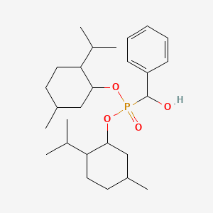 molecular formula C27H45O4P B2948035 Bis[5-methyl-2-(propan-2-yl)cyclohexyl] [hydroxy(phenyl)methyl]phosphonate CAS No. 382149-61-3