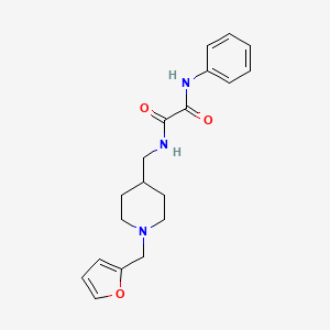 molecular formula C19H23N3O3 B2948087 N1-((1-(furan-2-ylmethyl)piperidin-4-yl)methyl)-N2-phenyloxalamide CAS No. 953230-27-8