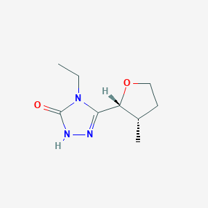 molecular formula C9H15N3O2 B2948104 rac-4-ethyl-3-[(2R,3S)-3-methyloxolan-2-yl]-4,5-dihydro-1H-1,2,4-triazol-5-one, cis CAS No. 1932585-72-2