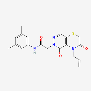 molecular formula C19H20N4O3S B2948106 N-(3,5-dimethylphenyl)-2-[3,5-dioxo-4-(prop-2-en-1-yl)-2H,3H,4H,5H,6H-pyridazino[4,5-b][1,4]thiazin-6-yl]acetamide CAS No. 1251614-69-3