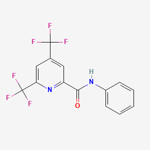 molecular formula C14H8F6N2O B2948107 N-phenyl-4,6-bis(trifluoromethyl)pyridine-2-carboxamide CAS No. 1092345-00-0