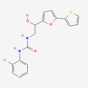 molecular formula C17H15ClN2O3S B2948161 1-(2-Chlorophenyl)-3-{2-hydroxy-2-[5-(thiophen-2-yl)furan-2-yl]ethyl}urea CAS No. 2310146-60-0