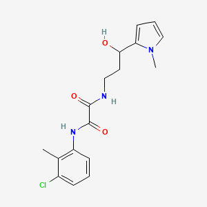 molecular formula C17H20ClN3O3 B2948168 N'-(3-chloro-2-methylphenyl)-N-[3-hydroxy-3-(1-methyl-1H-pyrrol-2-yl)propyl]ethanediamide CAS No. 1798674-74-4