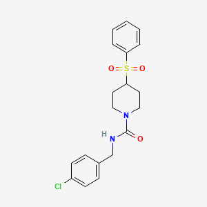 N-(4-chlorobenzyl)-4-(phenylsulfonyl)piperidine-1-carboxamide