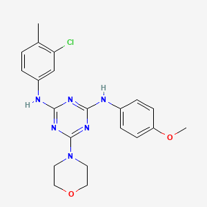 N2-(3-chloro-4-methylphenyl)-N4-(4-methoxyphenyl)-6-morpholino-1,3,5-triazine-2,4-diamine