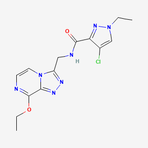 4-chloro-N-((8-ethoxy-[1,2,4]triazolo[4,3-a]pyrazin-3-yl)methyl)-1-ethyl-1H-pyrazole-3-carboxamide