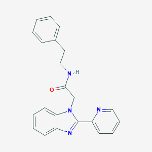 molecular formula C22H20N4O B294823 N-(2-phenylethyl)-2-[2-(pyridin-2-yl)-1H-benzimidazol-1-yl]acetamide 