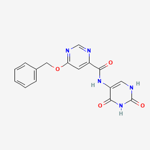 6-(benzyloxy)-N-(2,4-dioxo-1,2,3,4-tetrahydropyrimidin-5-yl)pyrimidine-4-carboxamide