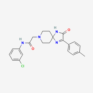 N-(3-chlorophenyl)-2-[2-(4-methylphenyl)-3-oxo-1,4,8-triazaspiro[4.5]dec-1-en-8-yl]acetamide