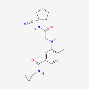 3-({[(1-cyanocyclopentyl)carbamoyl]methyl}amino)-N-cyclopropyl-4-methylbenzamide