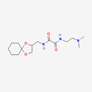 molecular formula C15H27N3O4 B2948303 N-[2-(dimethylamino)ethyl]-N'-({1,4-dioxaspiro[4.5]decan-2-yl}methyl)ethanediamide CAS No. 941914-60-9
