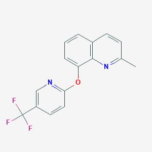 molecular formula C16H11F3N2O B2948305 2-methyl-8-{[5-(trifluoromethyl)pyridin-2-yl]oxy}quinoline CAS No. 1024222-55-6
