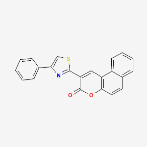 molecular formula C22H13NO2S B2948321 2-(4-phenyl-1,3-thiazol-2-yl)-3H-benzo[f]chromen-3-one CAS No. 82222-48-8