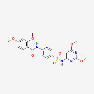 molecular formula C21H22N4O7S B2948350 N-{4-[(2,6-DIMETHOXYPYRIMIDIN-4-YL)SULFAMOYL]PHENYL}-2,4-DIMETHOXYBENZAMIDE CAS No. 300818-52-4