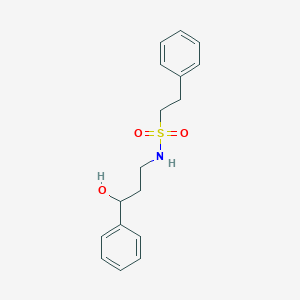 molecular formula C17H21NO3S B2948395 N-(3-hydroxy-3-phenylpropyl)-2-phenylethanesulfonamide CAS No. 1396811-95-2