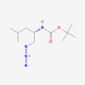 molecular formula C11H22N4O2 B2948398 tert-butyl N-[(2S)-1-azido-4-methylpentan-2-yl]carbamate CAS No. 142554-61-8