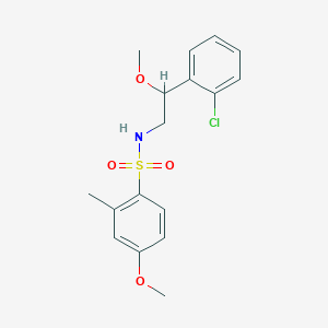 molecular formula C17H20ClNO4S B2948430 N-(2-(2-chlorophenyl)-2-methoxyethyl)-4-methoxy-2-methylbenzenesulfonamide CAS No. 1788783-76-5