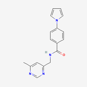 N-((6-methylpyrimidin-4-yl)methyl)-4-(1H-pyrrol-1-yl)benzamide