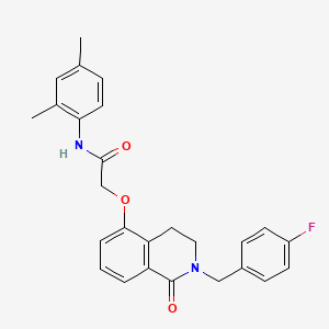 N-(2,4-dimethylphenyl)-2-[[2-[(4-fluorophenyl)methyl]-1-oxo-3,4-dihydroisoquinolin-5-yl]oxy]acetamide
