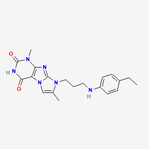 8-(3-((4-ethylphenyl)amino)propyl)-1,7-dimethyl-1H-imidazo[2,1-f]purine-2,4(3H,8H)-dione