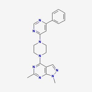 1,6-Dimethyl-4-[4-(6-phenylpyrimidin-4-yl)piperazin-1-yl]pyrazolo[3,4-d]pyrimidine