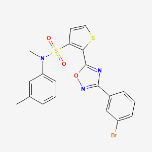 2-[3-(3-bromophenyl)-1,2,4-oxadiazol-5-yl]-N-methyl-N-(3-methylphenyl)thiophene-3-sulfonamide
